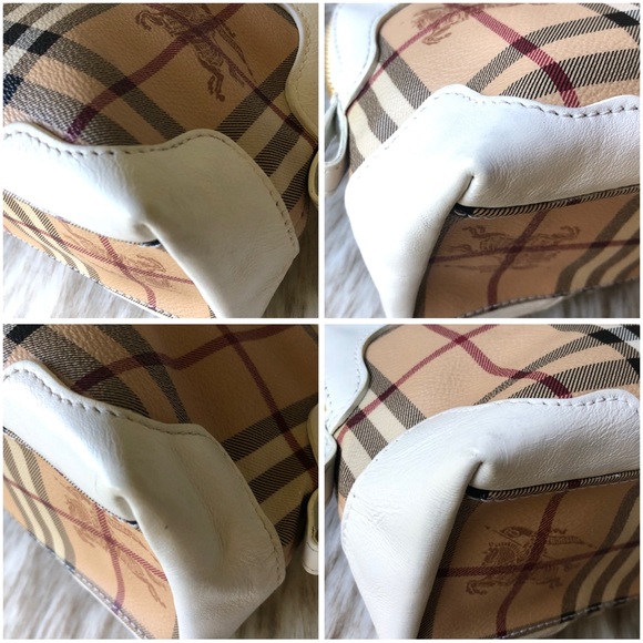 Burberry Beige/White Primrose Haymarket Crossbody Bag - Picture 6 of 13